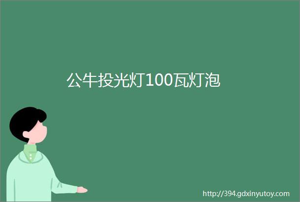 公牛投光灯100瓦灯泡